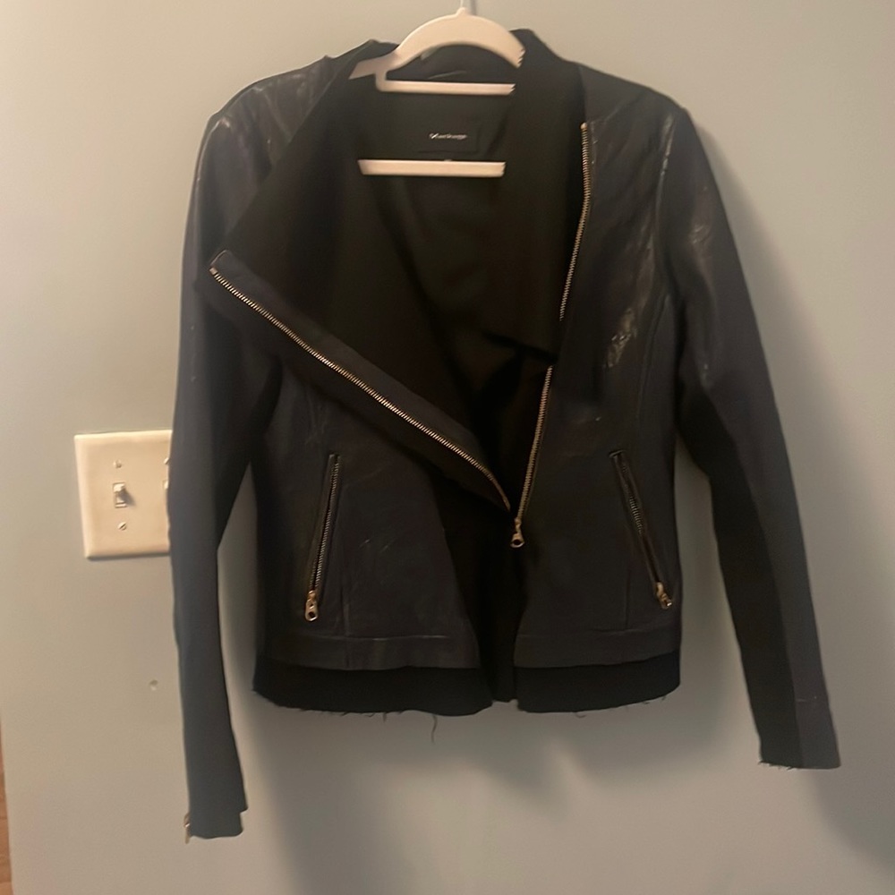 Mackage blue, leather and wool jacket✨
